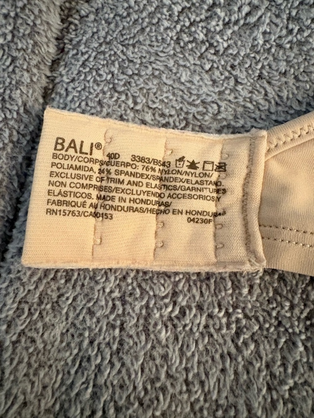 Bali Underwire Bra 40D Nude/Tan No Padding - Picture 7 of 8